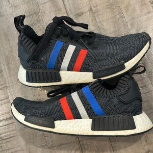 Adidas NMD R1 PrimeKnit Tri Color Black 3 Stripes Boost Excellent Condition